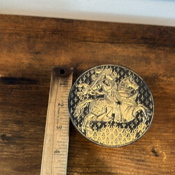 Vintage Retro 70s Knight on Horse Armor Scotch Tape Dispenser Made in W. Germany - Picture 7 of 8